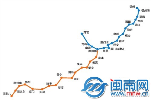 廈深鐵路站點(diǎn)圖